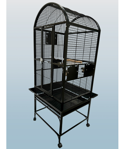 Parrot-Supplies Michigan Dome Top Parrot Cage Black